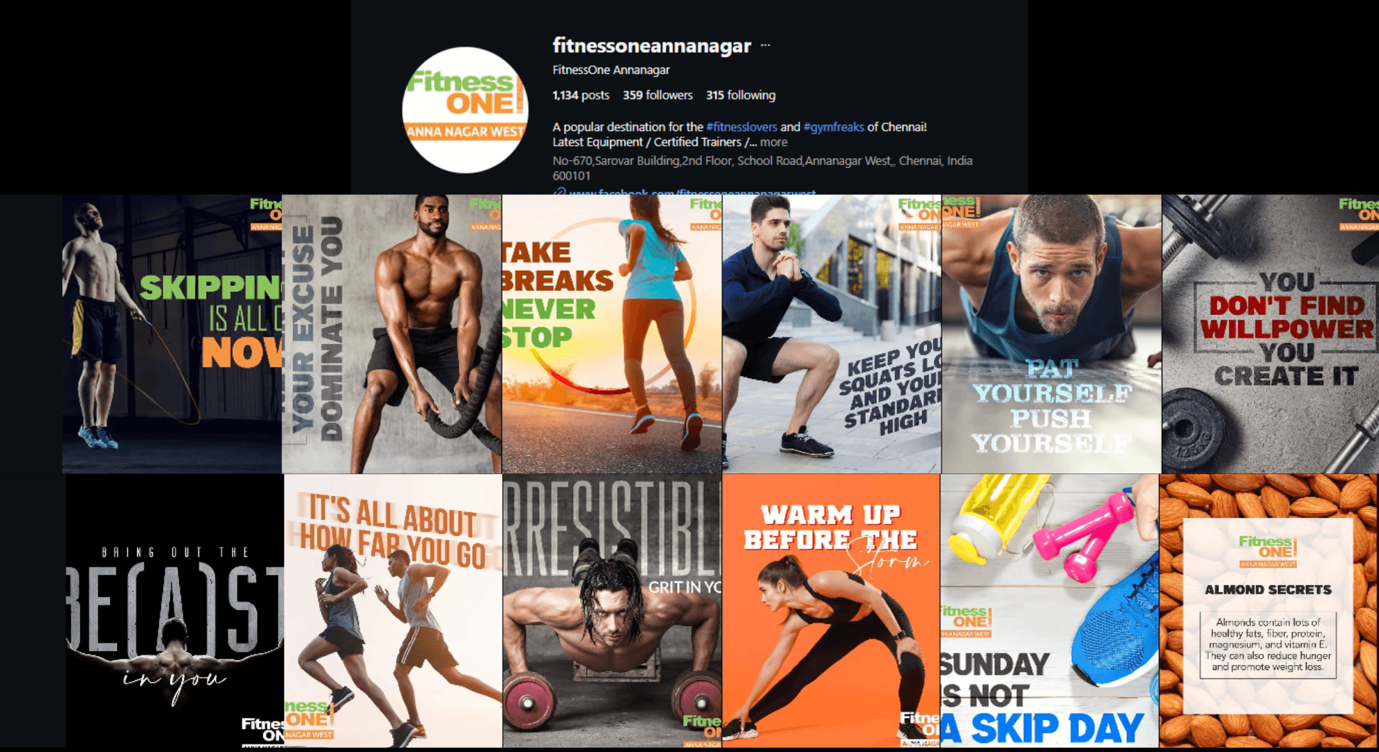 Fitness One - Outlets 95+ leads Generated 800+